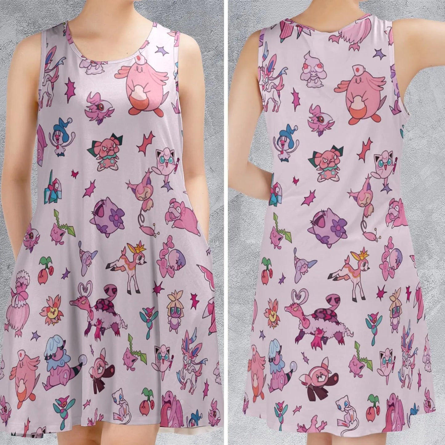 Casual Sleeveless Dress - AZK7RGQB