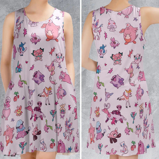 Casual Sleeveless Dress - AZK7RGQB