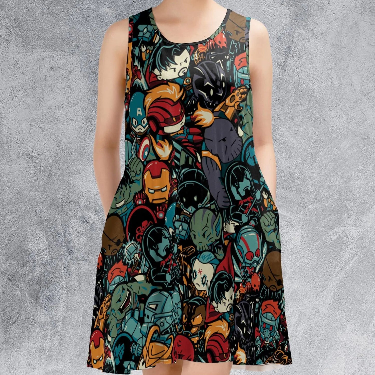 Casual Sleeveless Dress - QQTCZ57B