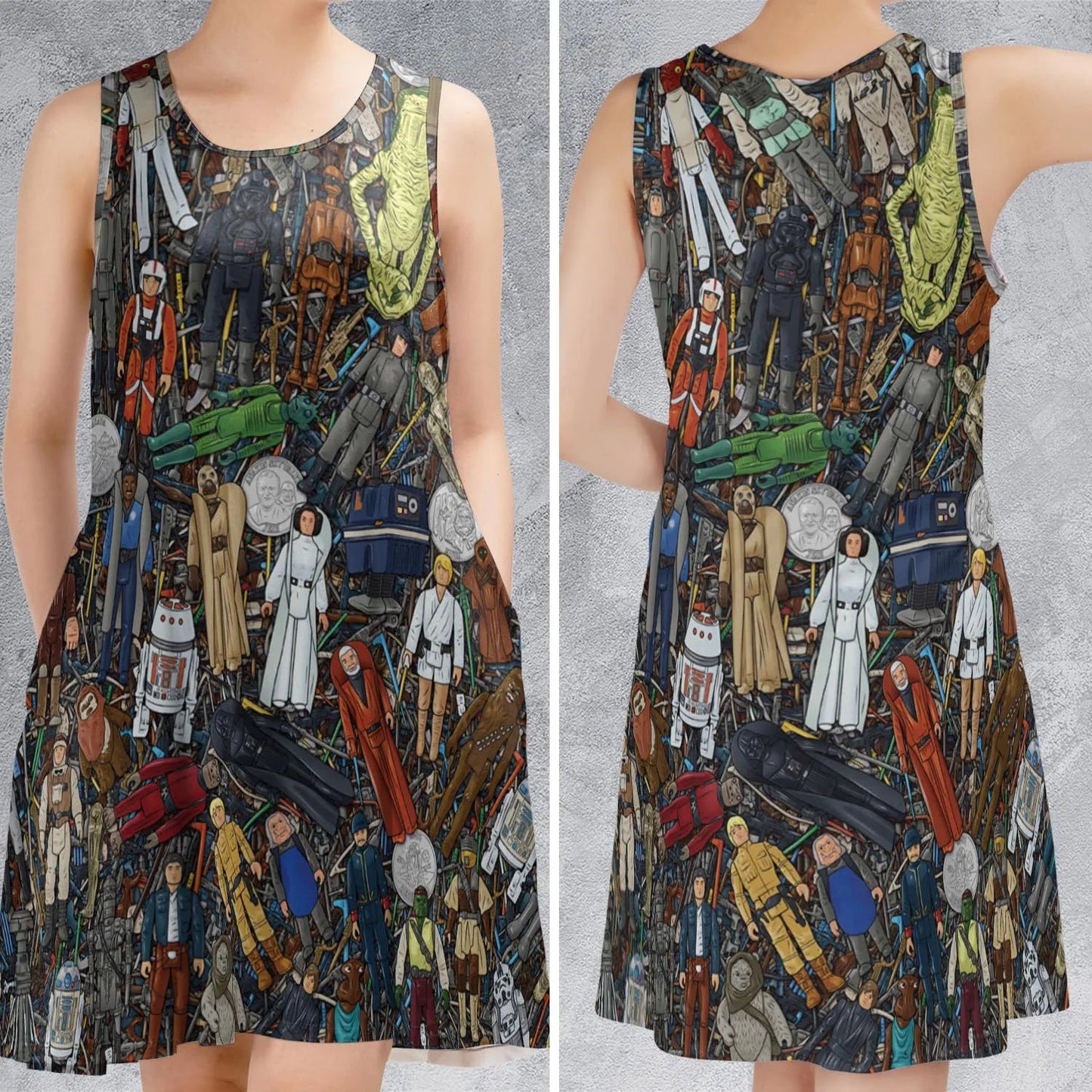 Casual Sleeveless Dress - GX2T3FDA