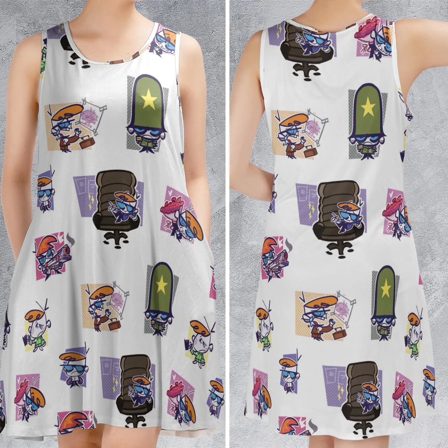 Casual Sleeveless Dress - 6AG4E73H