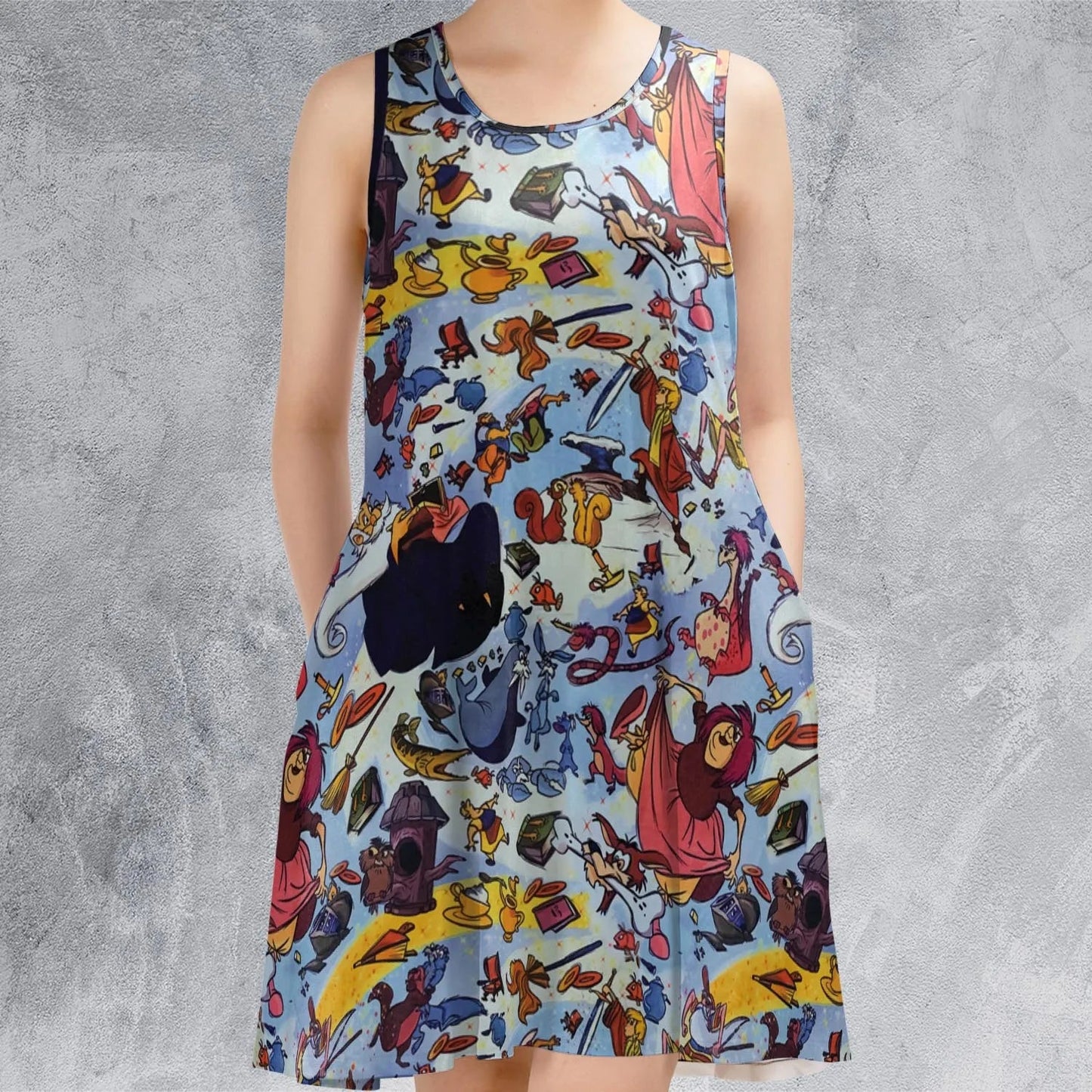 Casual Sleeveless Dress - NTSL5PDU