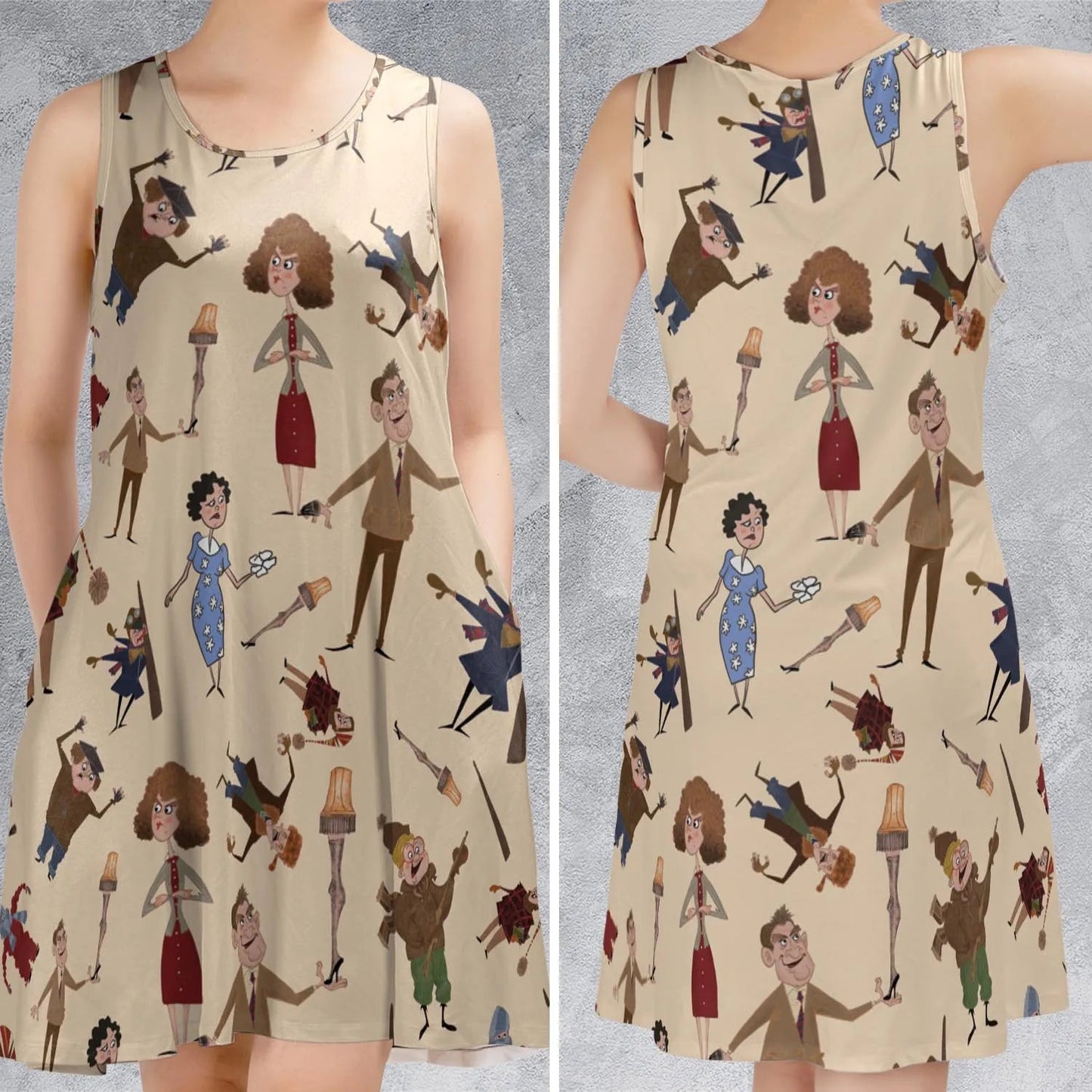Casual Sleeveless Dress - XRKKEH3H