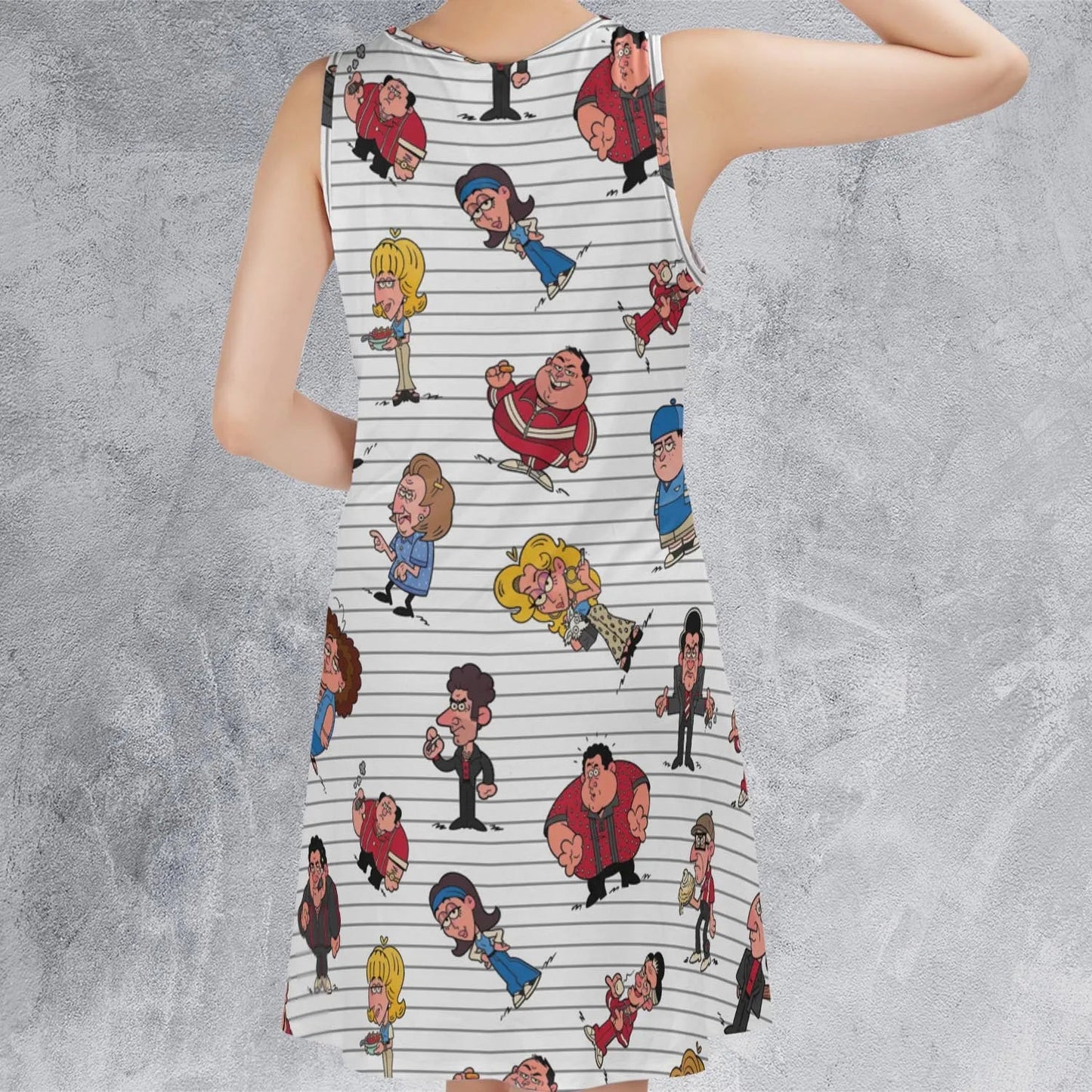 Casual Sleeveless Dress - 6RQ6UDXQ