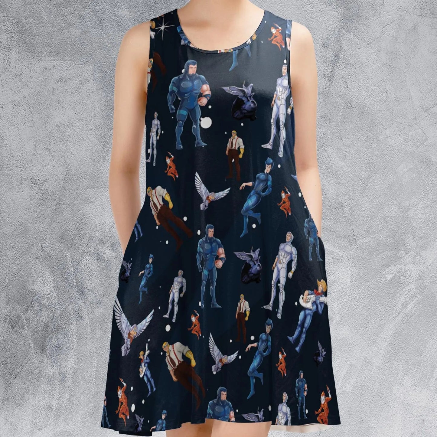 Casual Sleeveless Dress - 33QWA2F6
