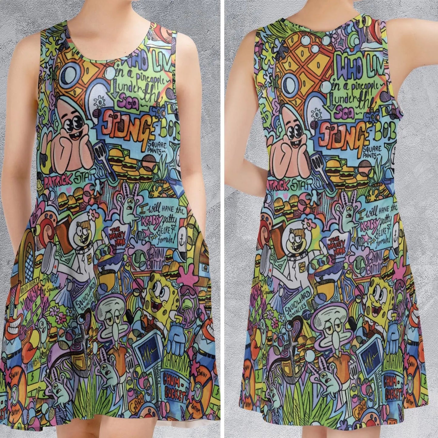 Casual Sleeveless Dress - 366Z5GWJ