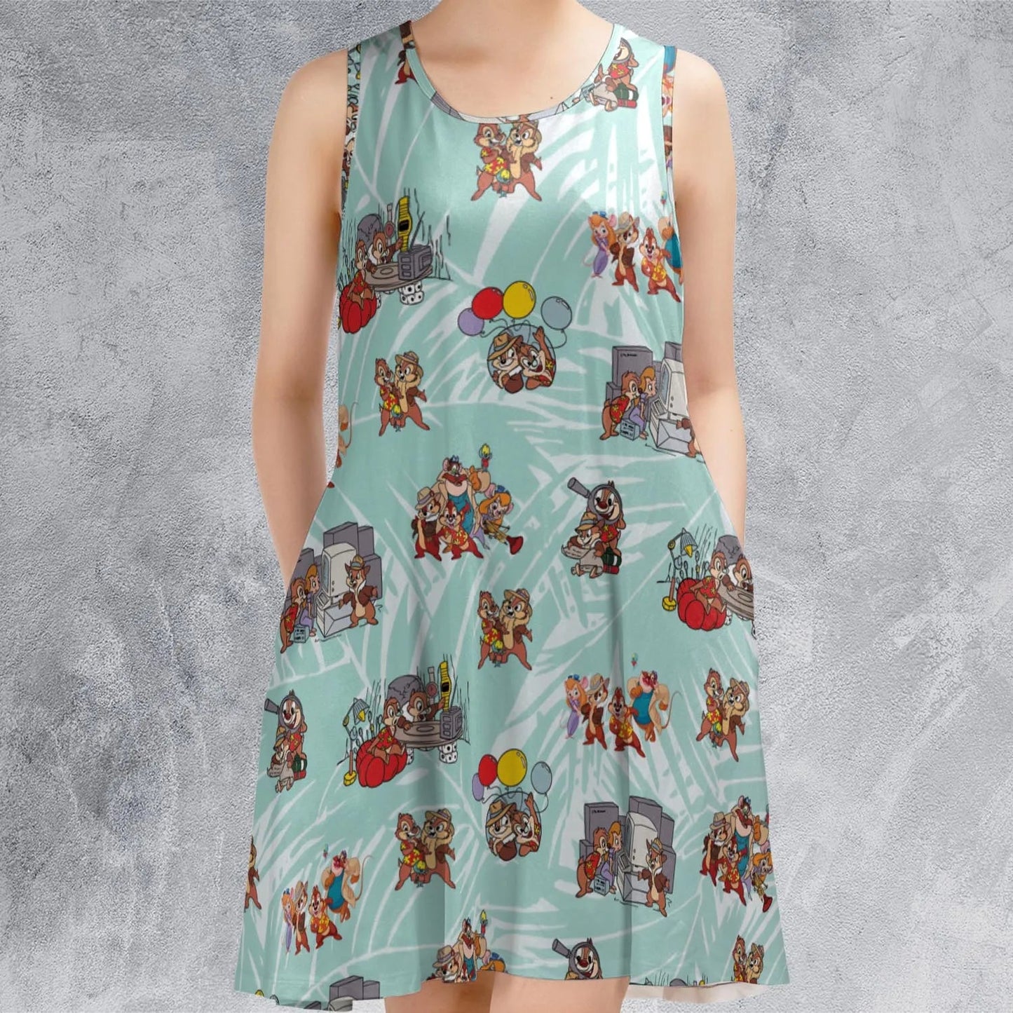 Casual Sleeveless Dress - 9YA2EFNT
