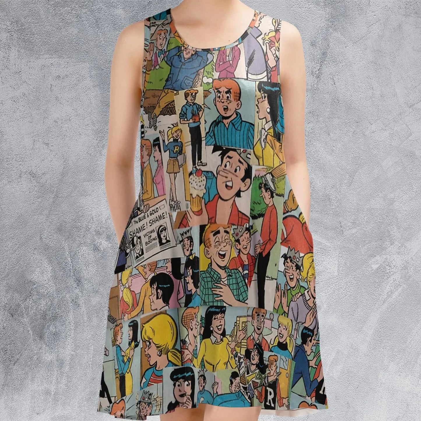Casual Sleeveless Dress - U3N26UQY
