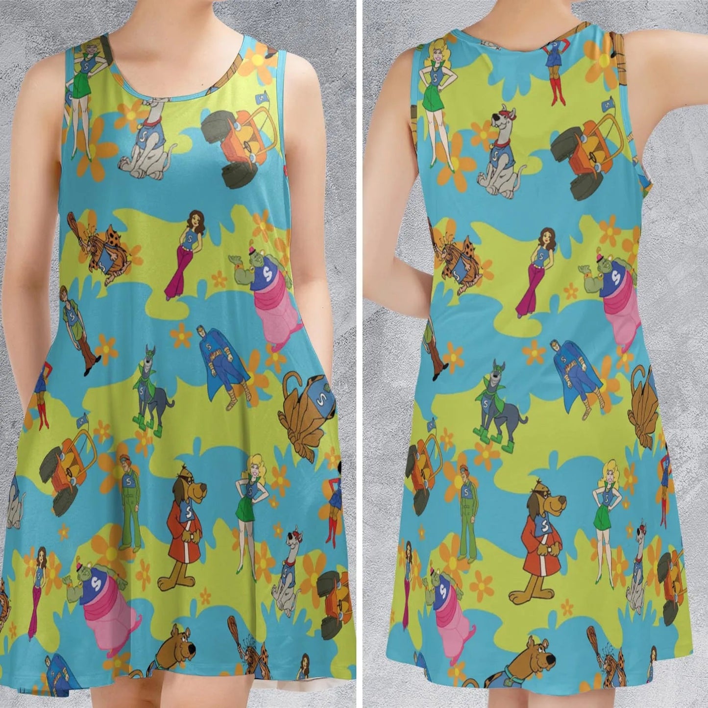 Casual Sleeveless Dress - PGHWTTNY