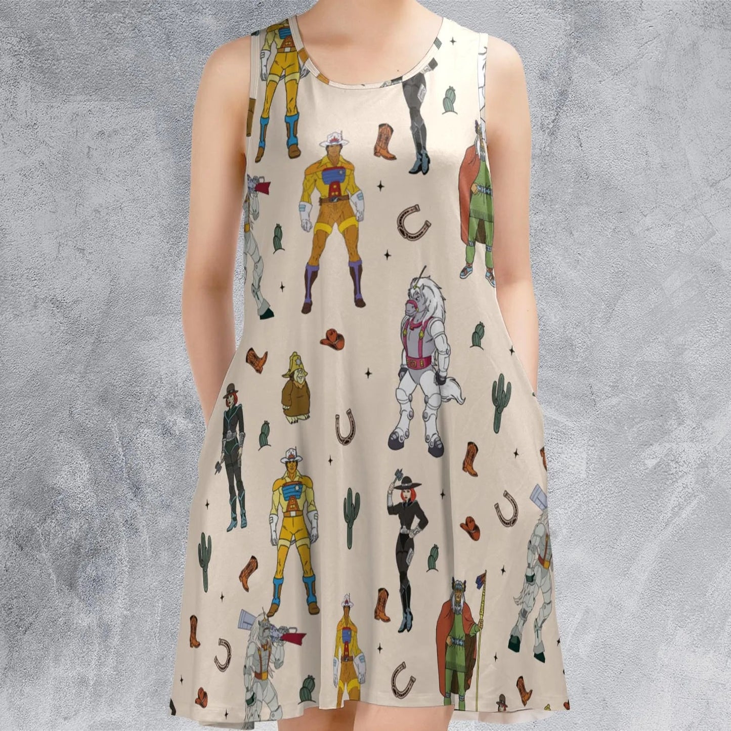 Casual Sleeveless Dress - CHPNG61D