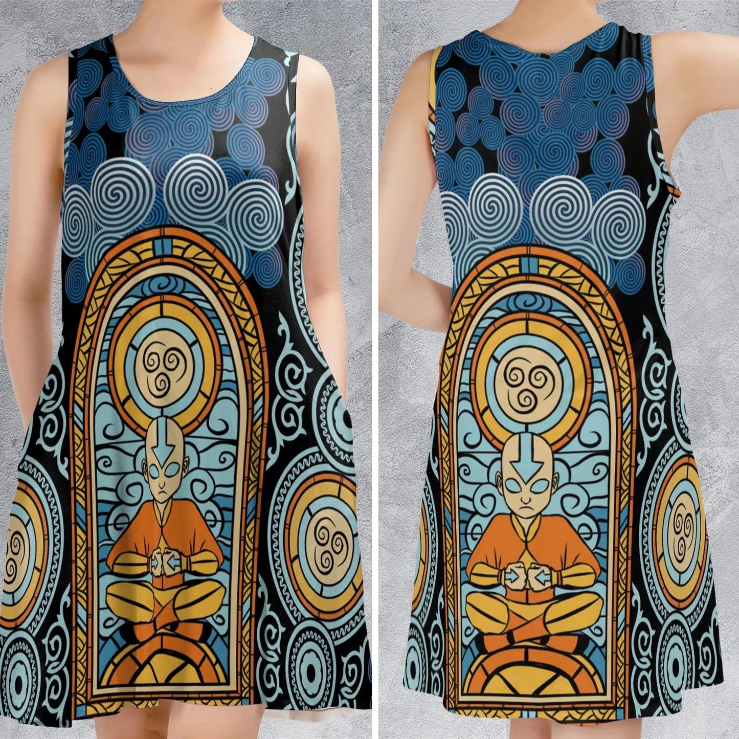 Casual Sleeveless Dress - AWGFYQPK