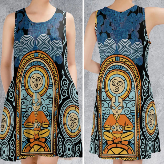 Casual Sleeveless Dress - AWGFYQPK