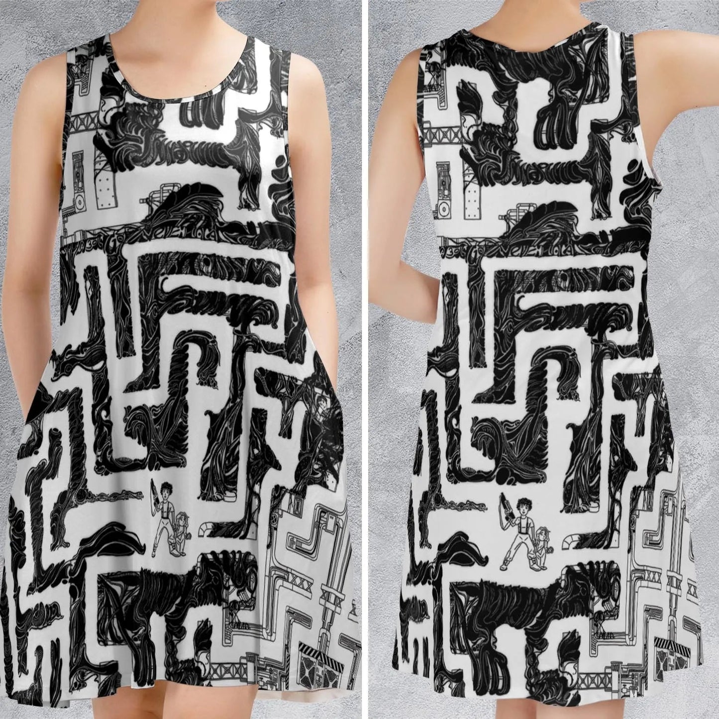 Casual Sleeveless Dress - ZJEBXTYG