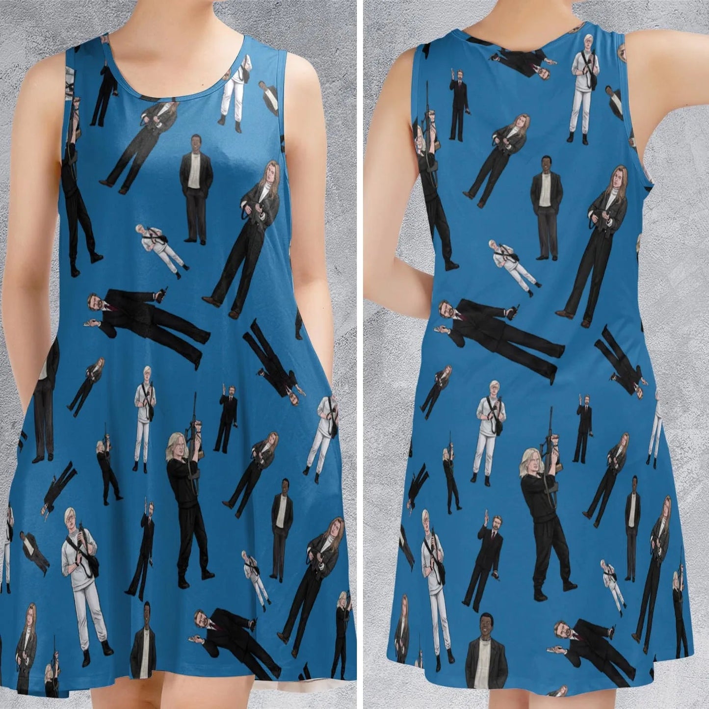 Casual Sleeveless Dress - U6G855FX