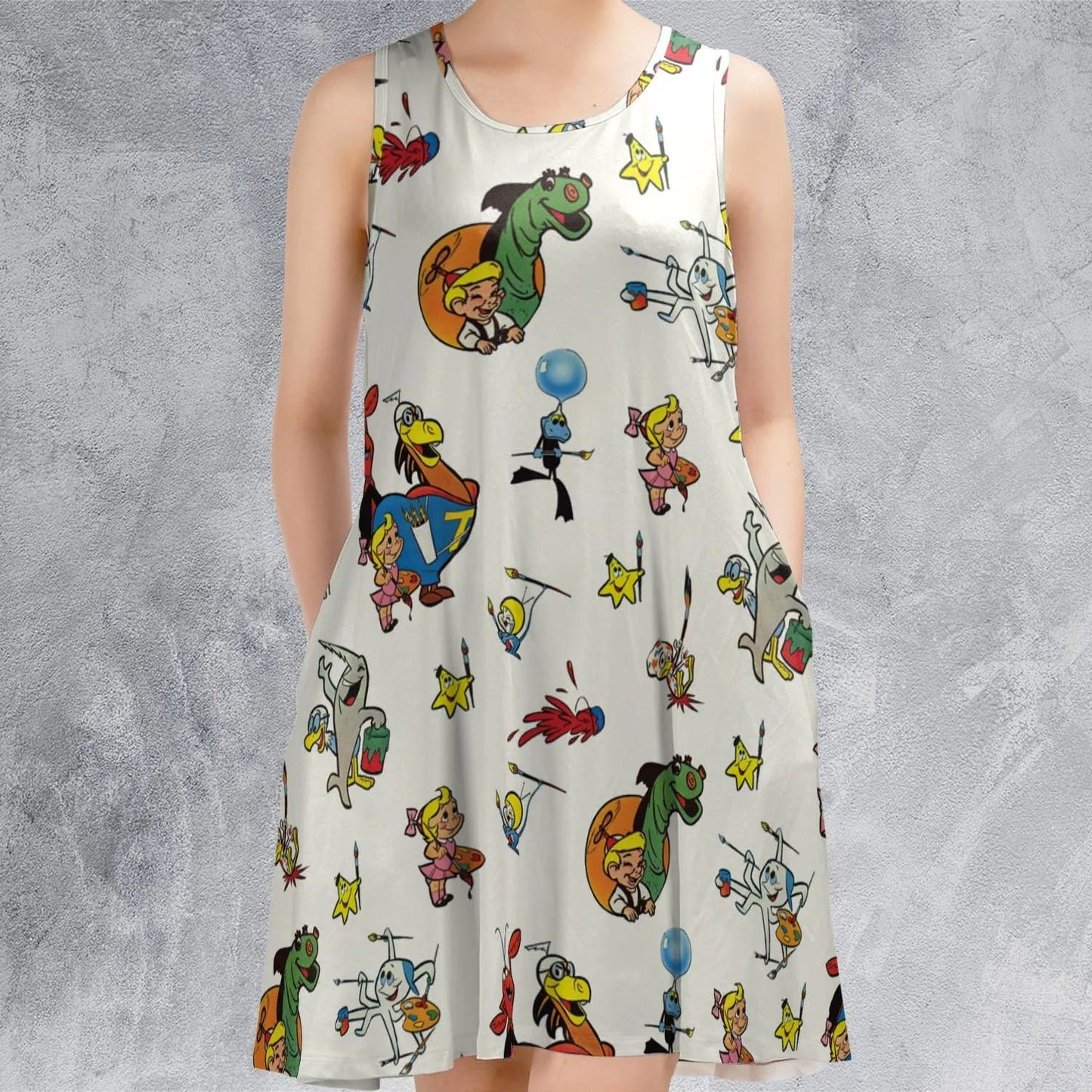 Casual Sleeveless Dress - LAW86Y45