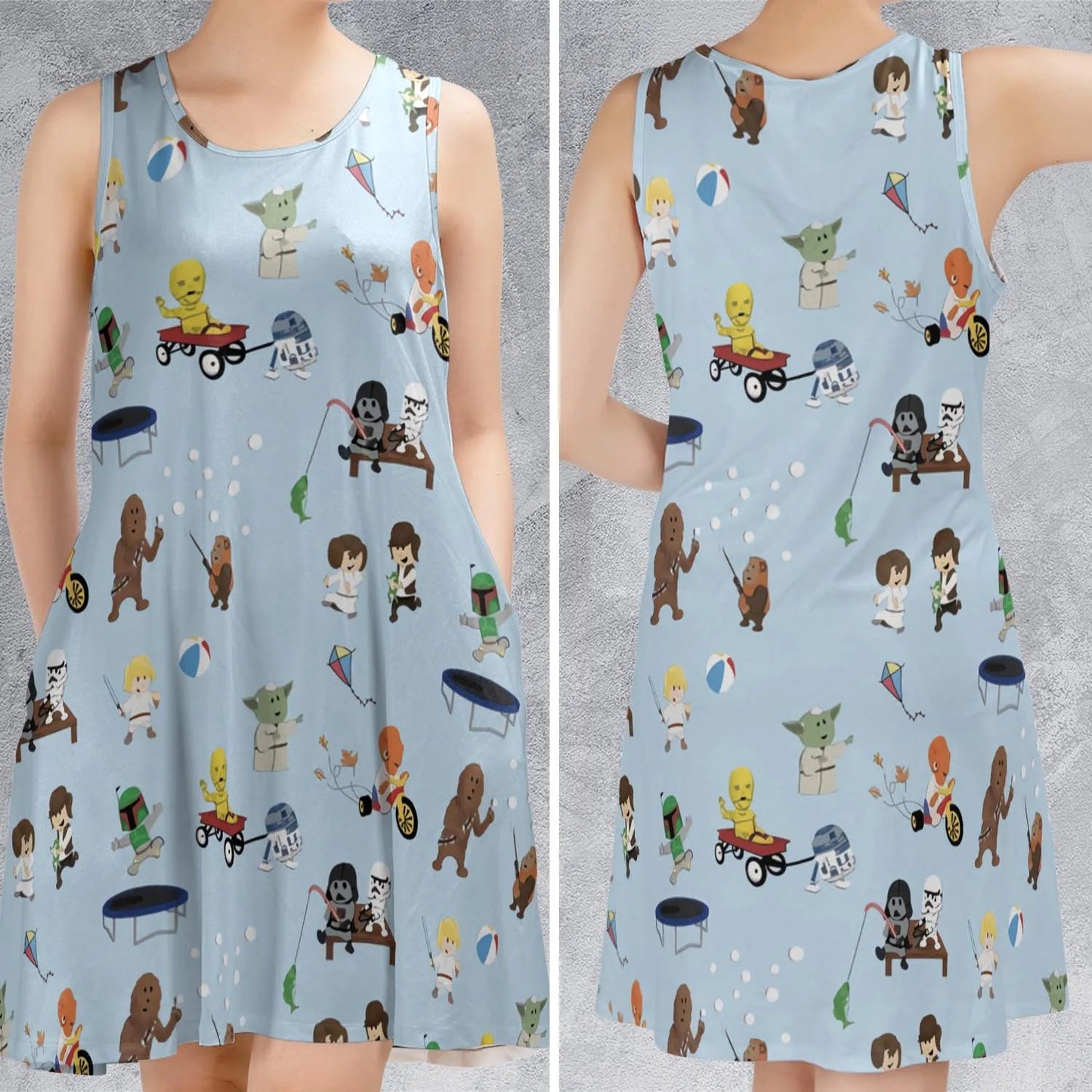 Casual Sleeveless Dress - HUY9N5HZ