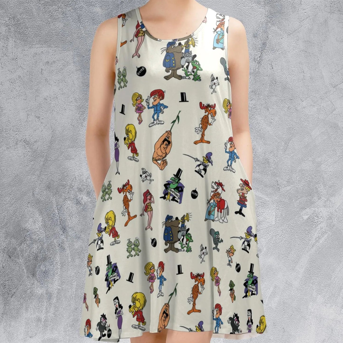 Casual Sleeveless Dress - MWD7B21M
