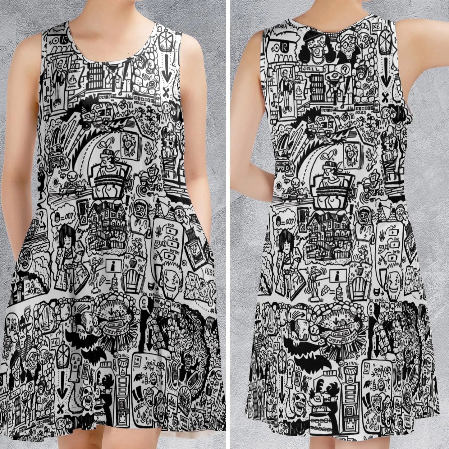 Casual Sleeveless Dress - 8K22ETPM