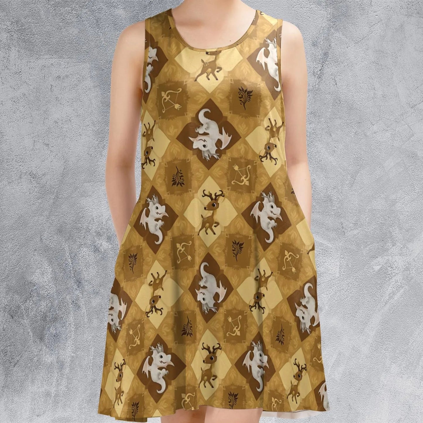 Casual Sleeveless Dress - CD4F5K3S