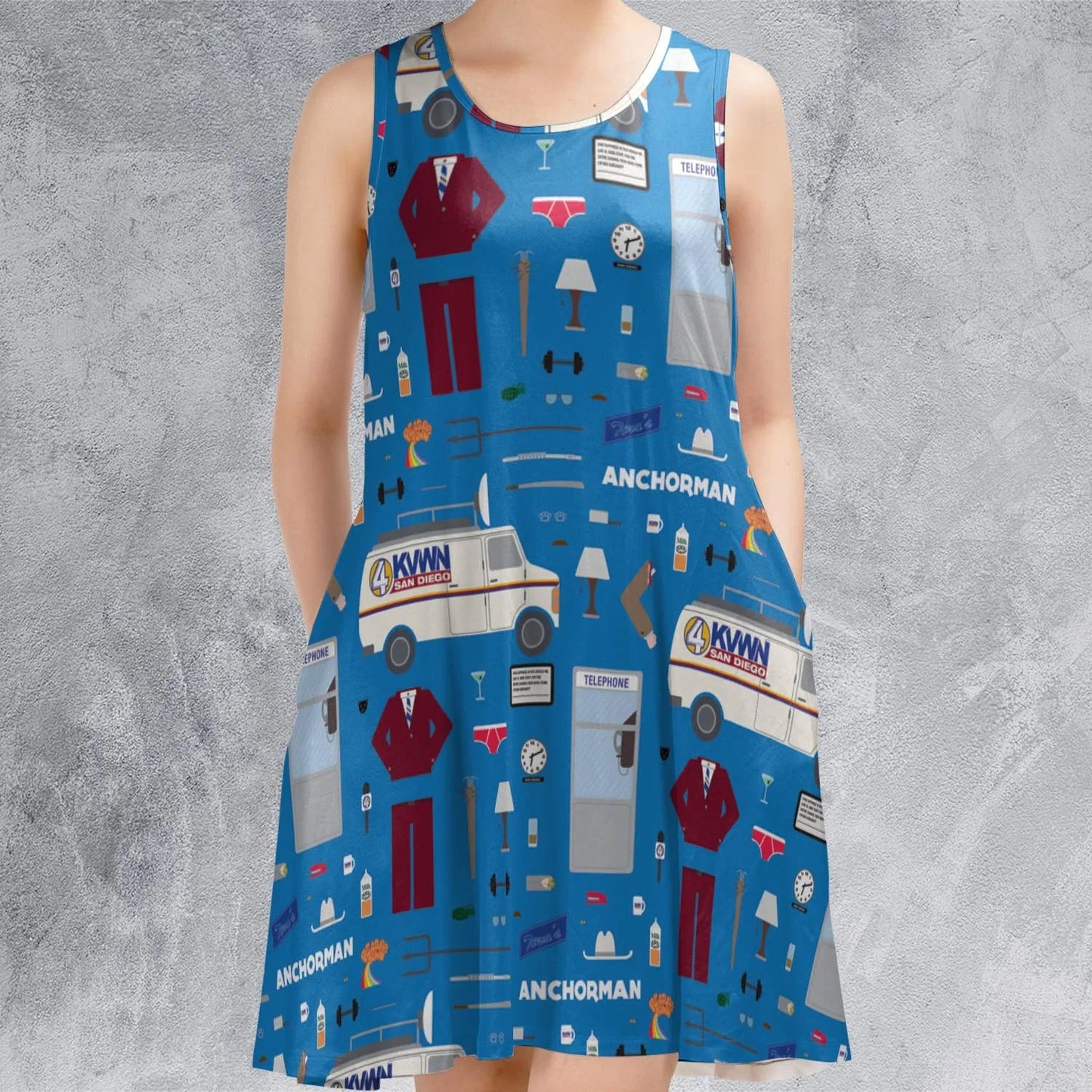 Casual Sleeveless Dress - E1J1UHVX
