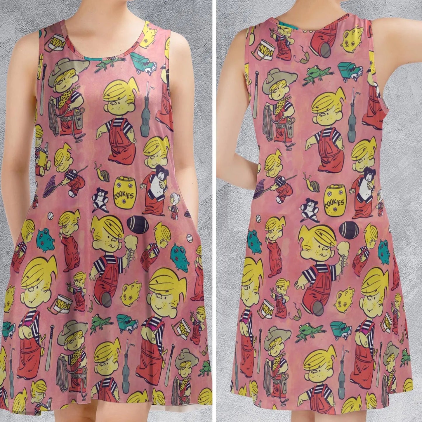 Casual Sleeveless Dress - TNFNQU11
