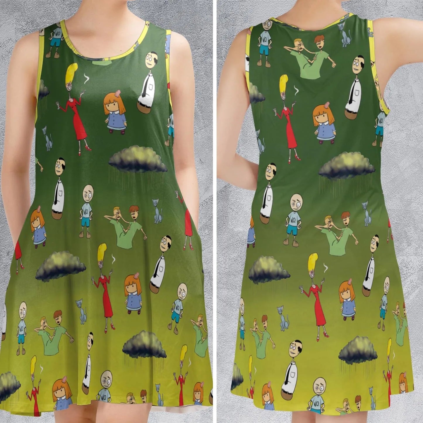 Casual Sleeveless Dress - DV16T34Q