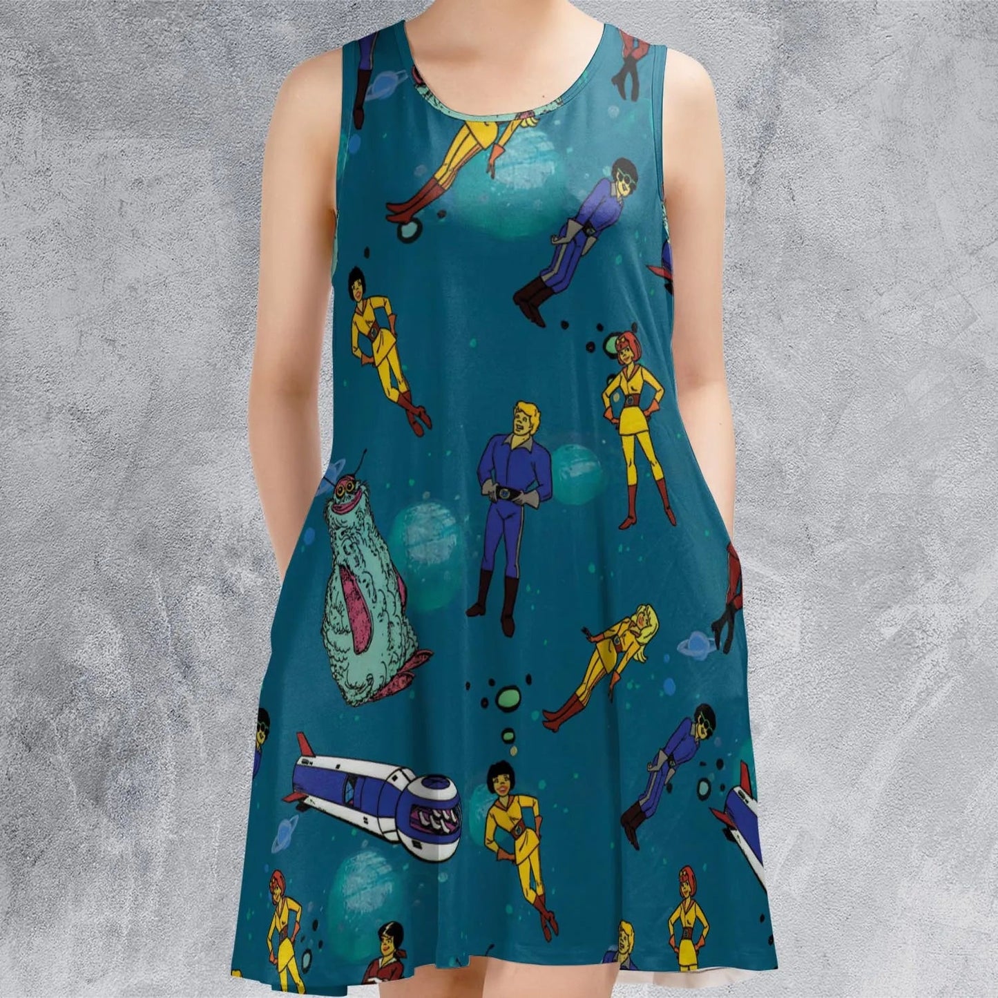Casual Sleeveless Dress - RD78DHSH
