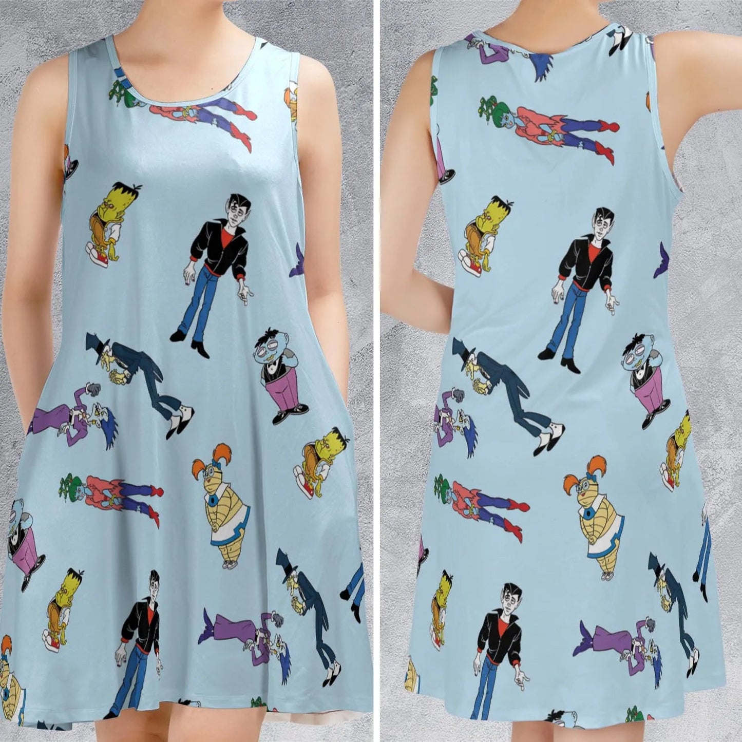 Casual Sleeveless Dress - AYPMEW76