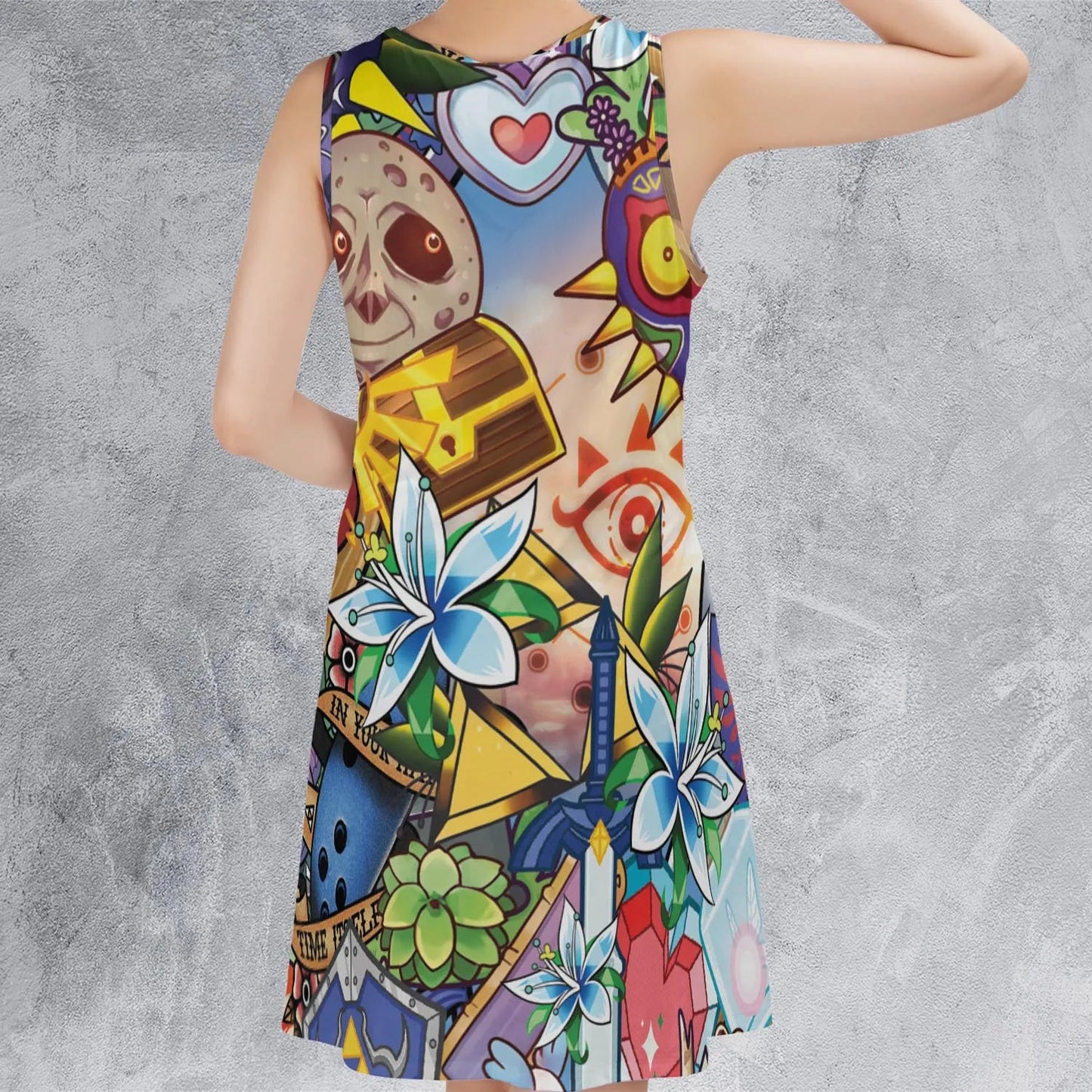 Casual Sleeveless Dress - EK92D8GJ