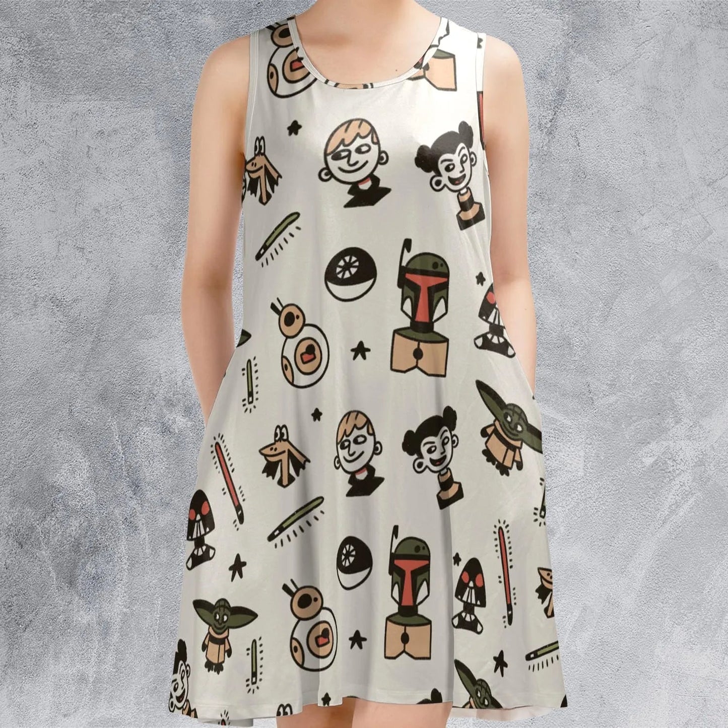 Casual Sleeveless Dress - JT5MA8BW