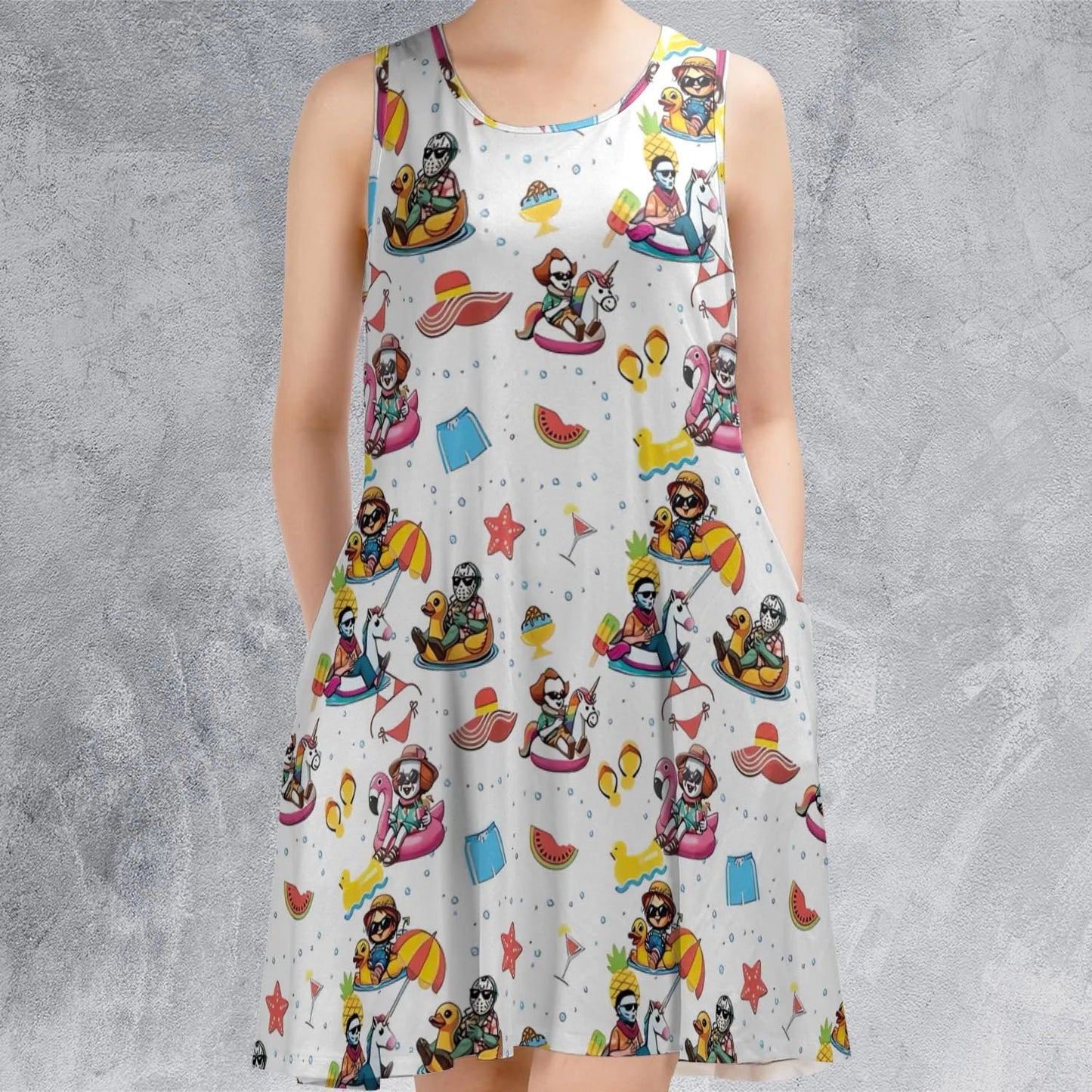 Casual Sleeveless Dress - 74GY426C