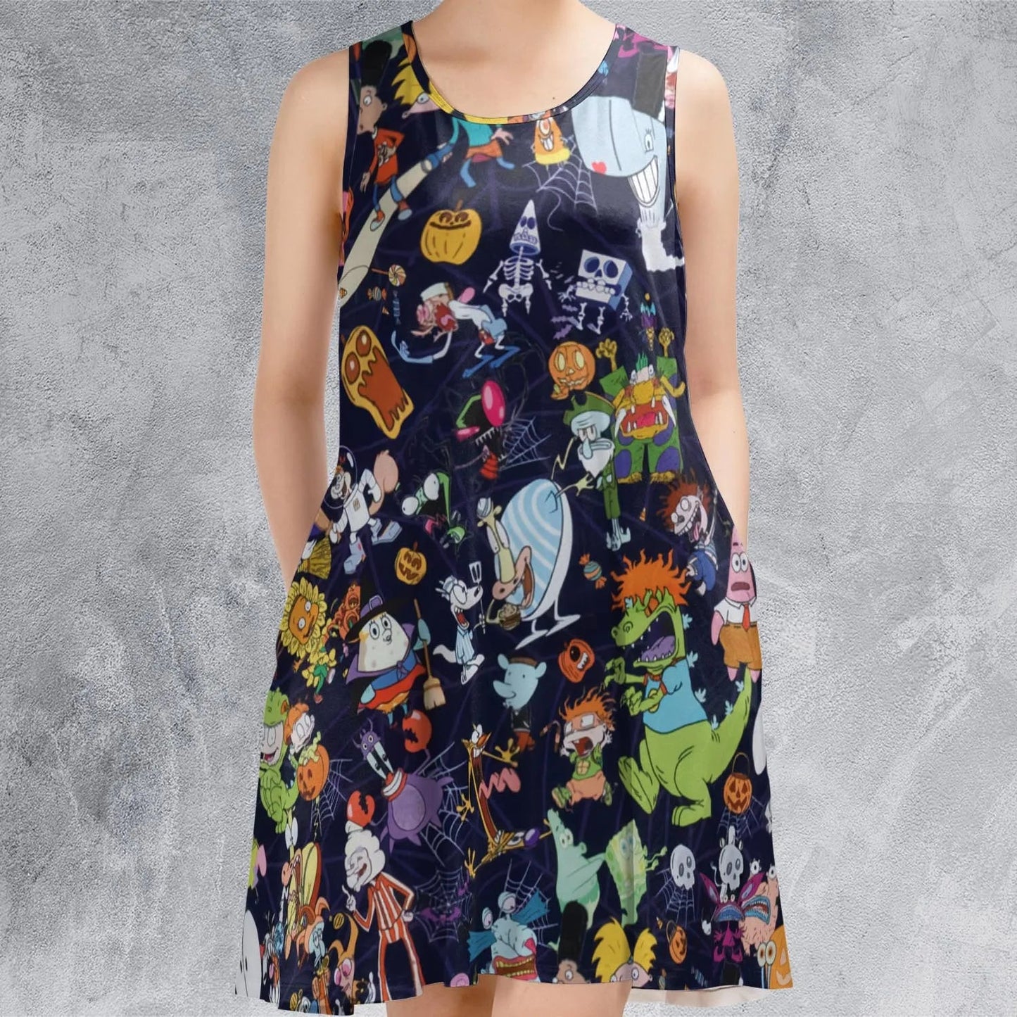Casual Sleeveless Dress - RAMV5PT6