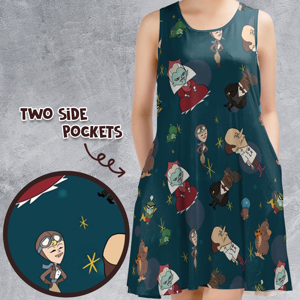 Sleeveless Dress - LN294FMY -  - 1