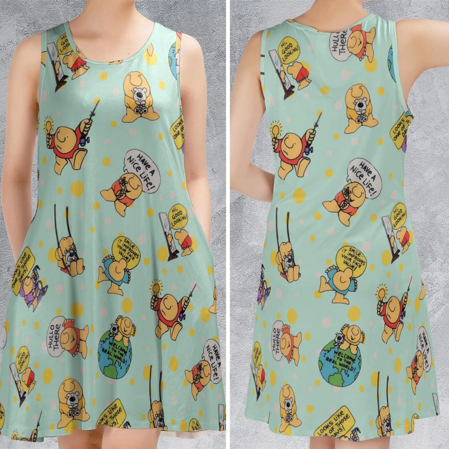 Casual Sleeveless Dress - Z47XL2BK