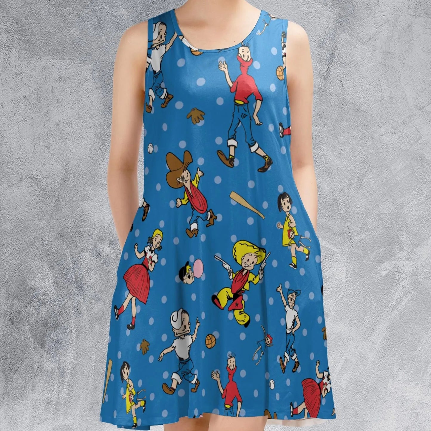 Casual Sleeveless Dress - ZGEU7F69