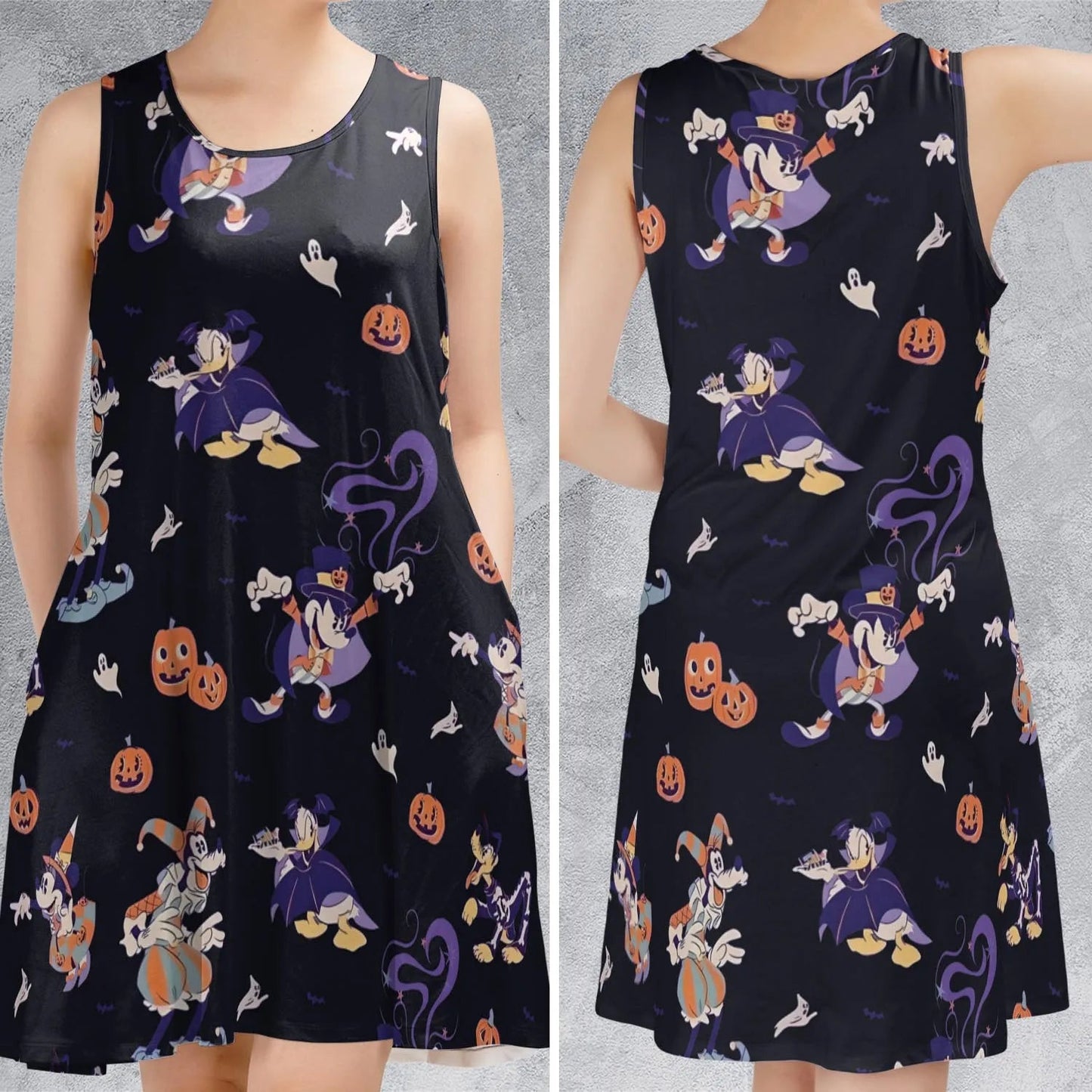 Casual Sleeveless Dress - VHJWJLRB