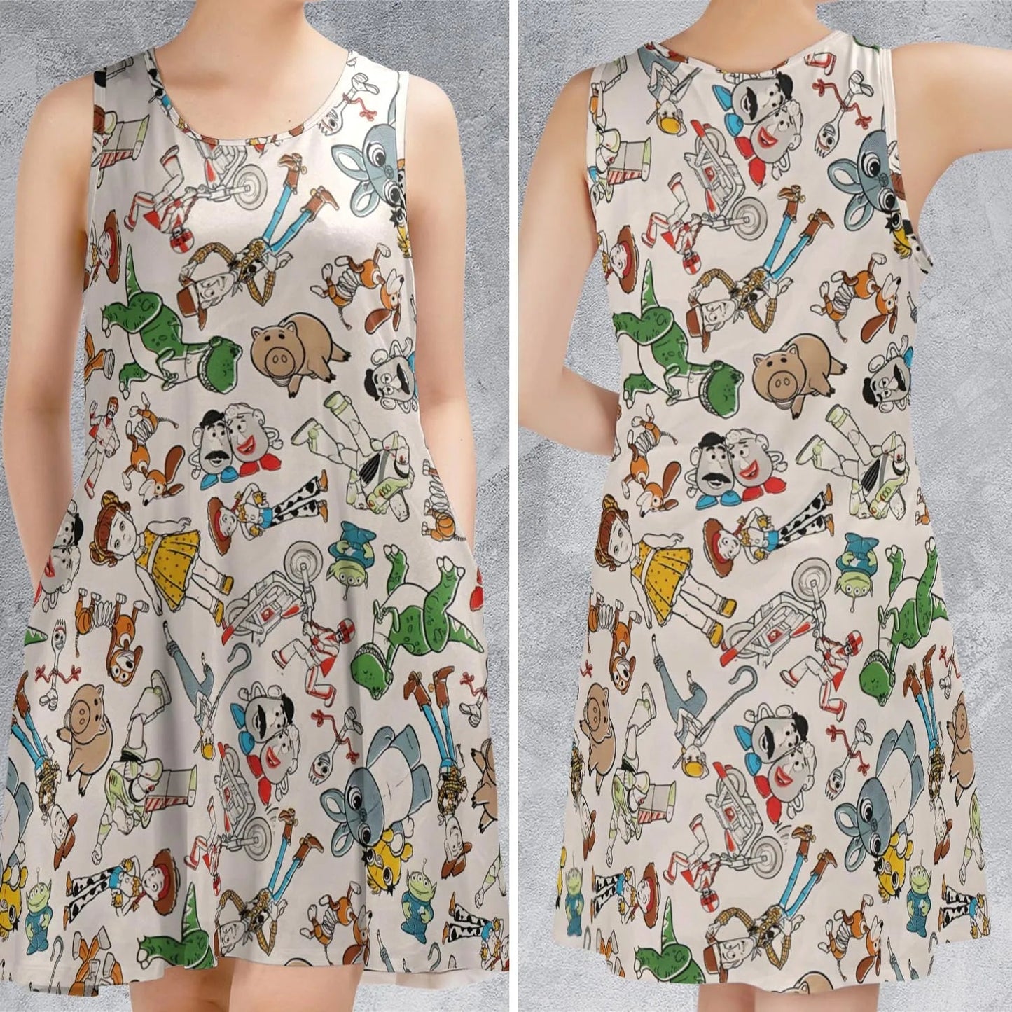 Casual Sleeveless Dress - 4LWJUYTF