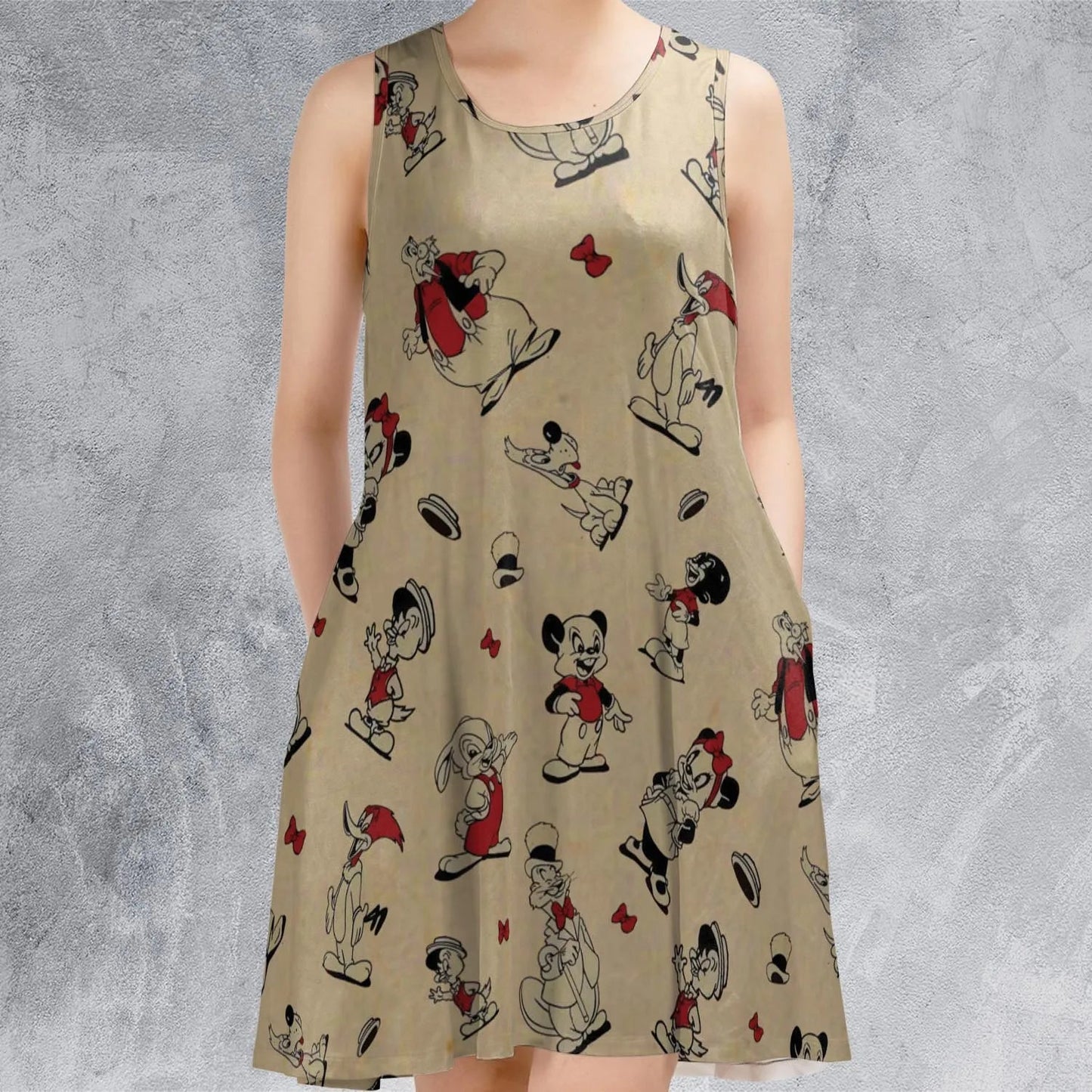 Casual Sleeveless Dress - E6D7D6T4