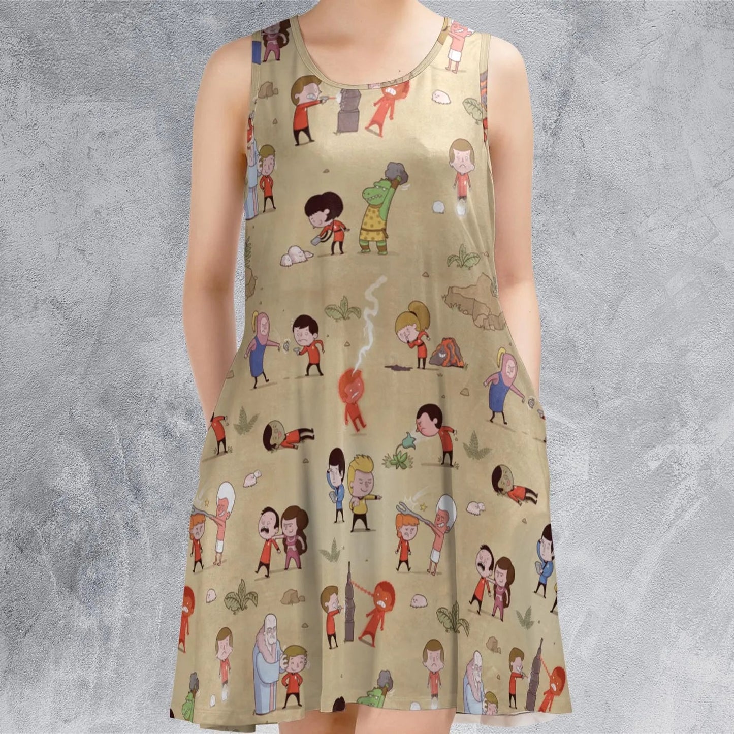 Casual Sleeveless Dress - Q6X1XXQH