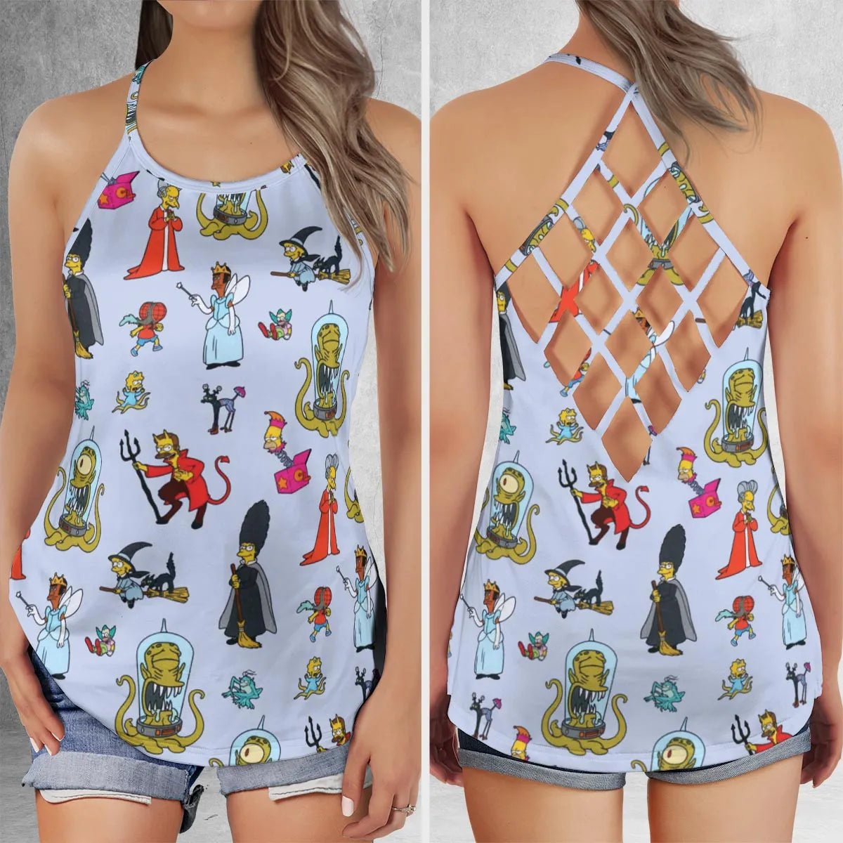 Lattice Back Tank Top - NHYMPJM3