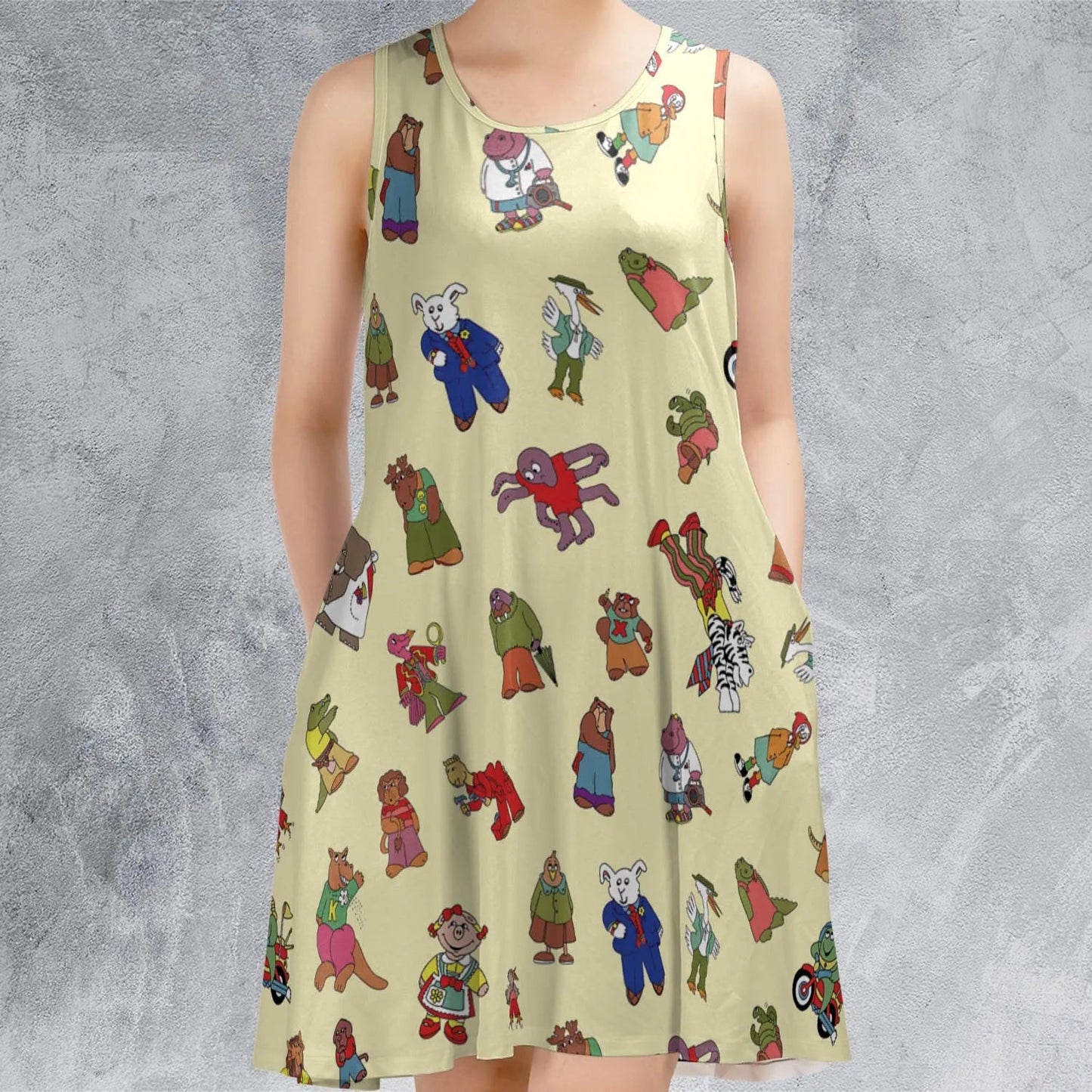 Casual Sleeveless Dress - TV9BBYJC