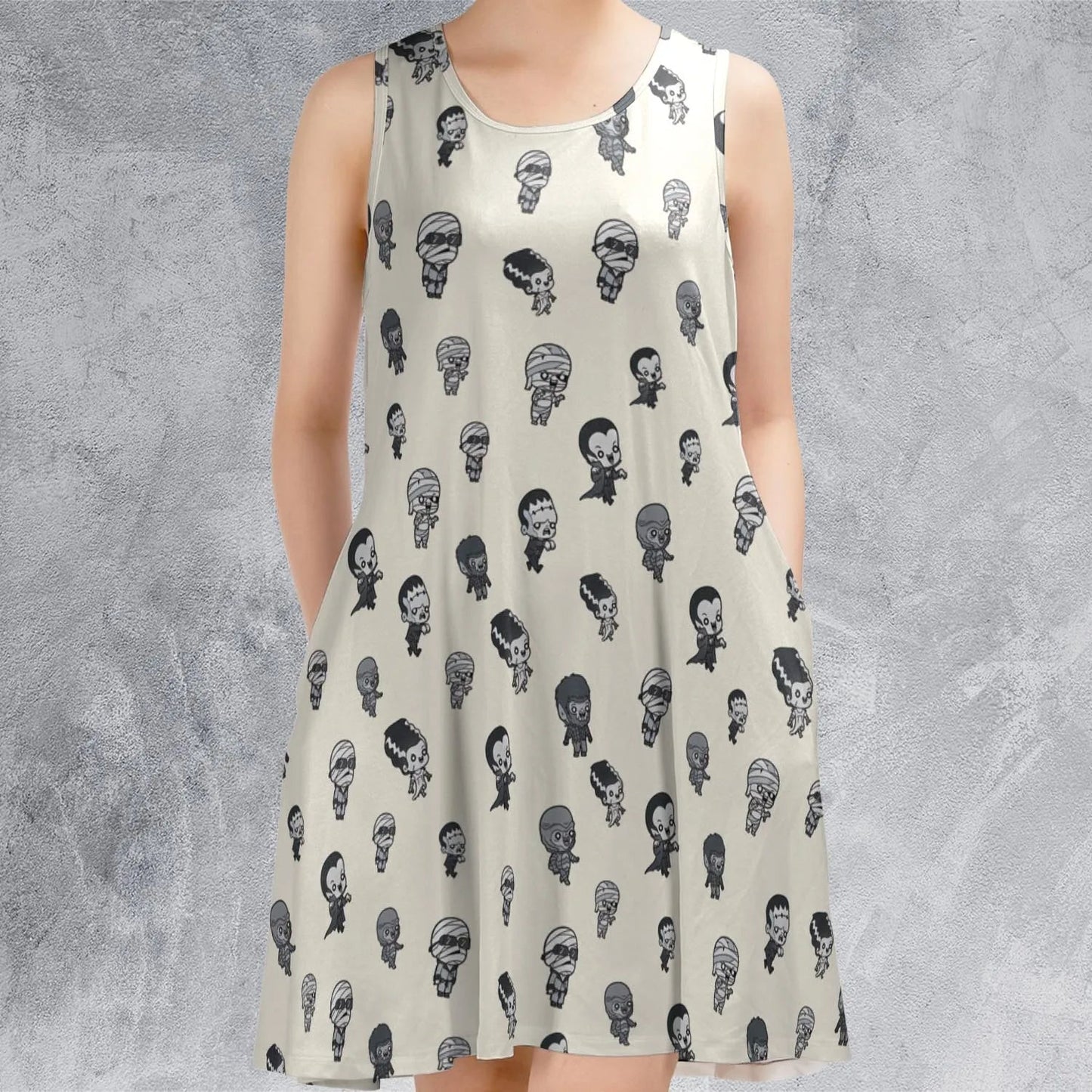 Casual Sleeveless Dress - 3W7LXSL1