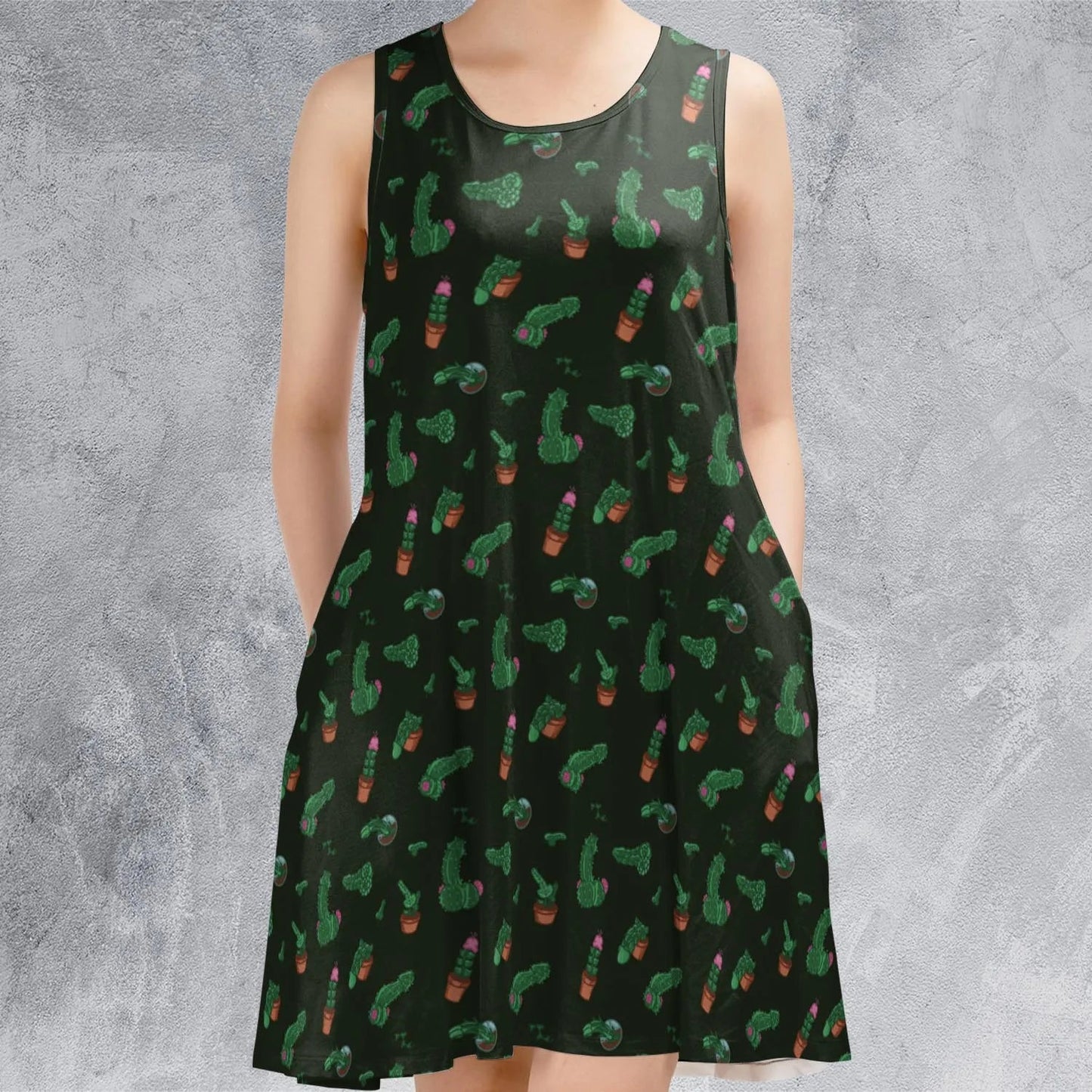 Casual Sleeveless Dress - BEMAF9J4