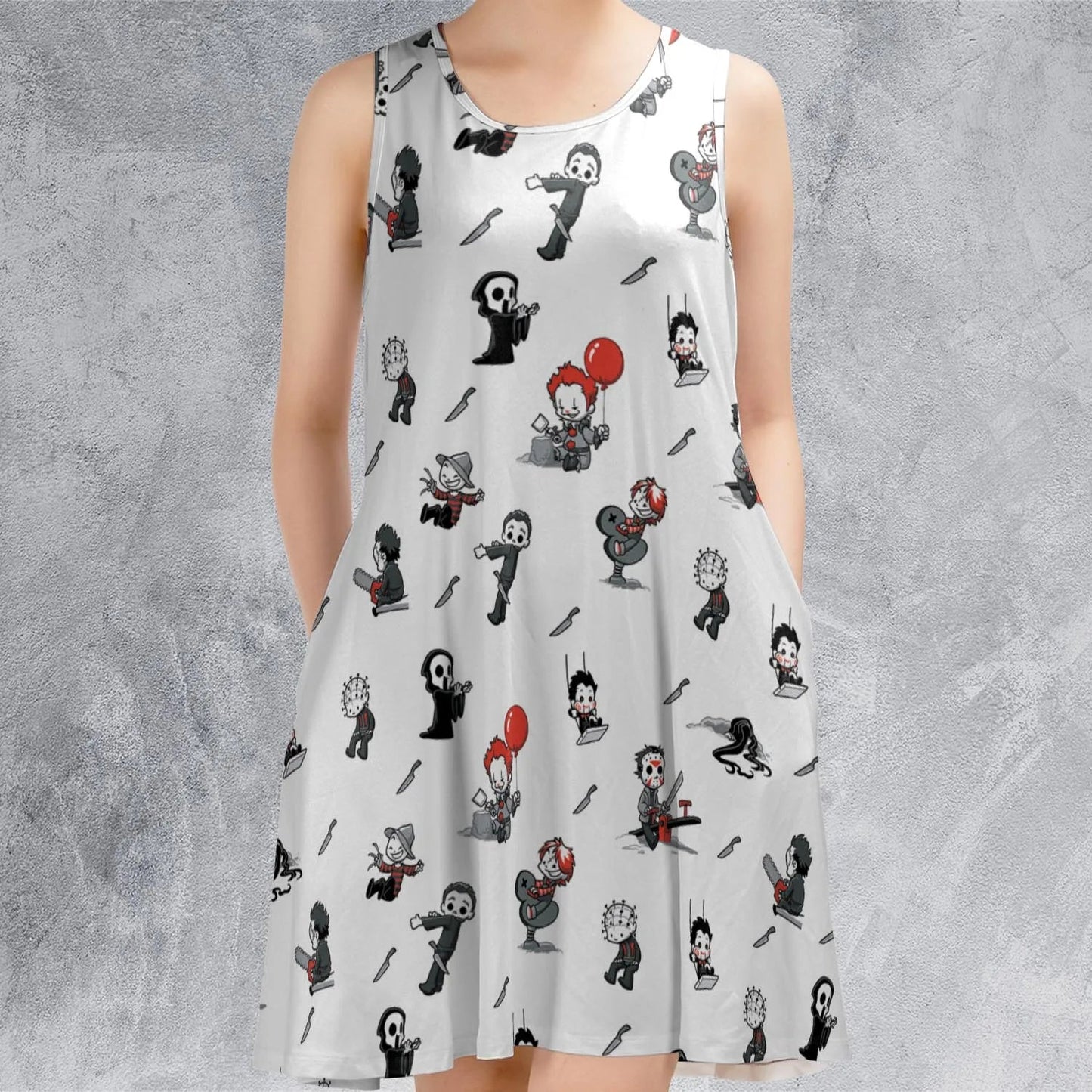 Casual Sleeveless Dress - ZQEUQ5DX