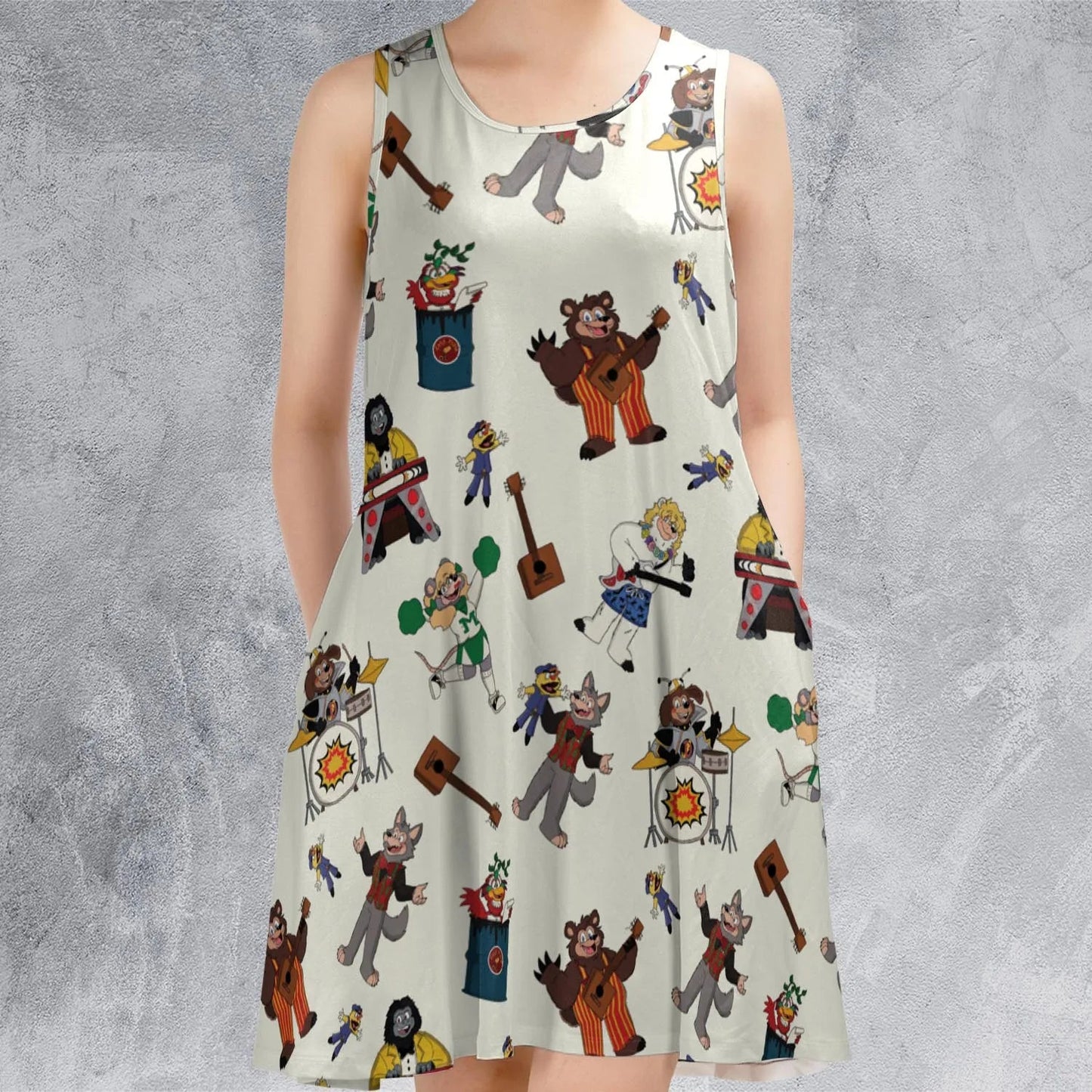 Casual Sleeveless Dress - S9H7J3NB