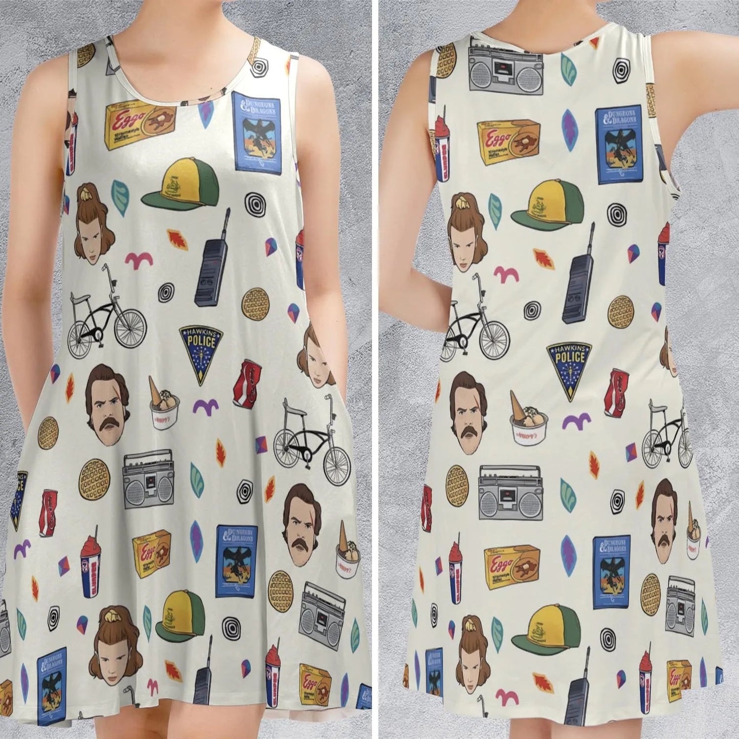 Casual Sleeveless Dress - 8QS7ZN31
