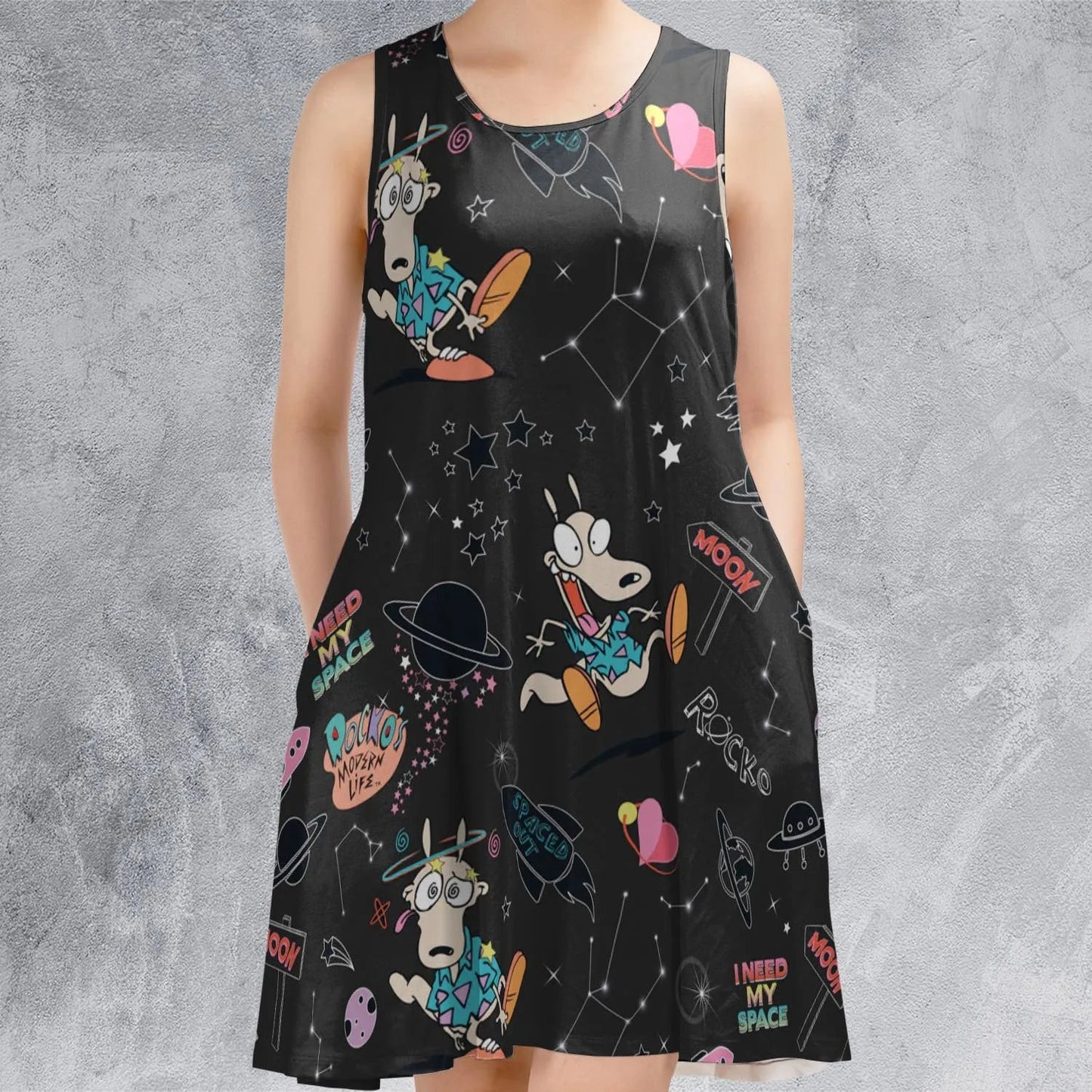 Casual Sleeveless Dress - ERRD1VX9