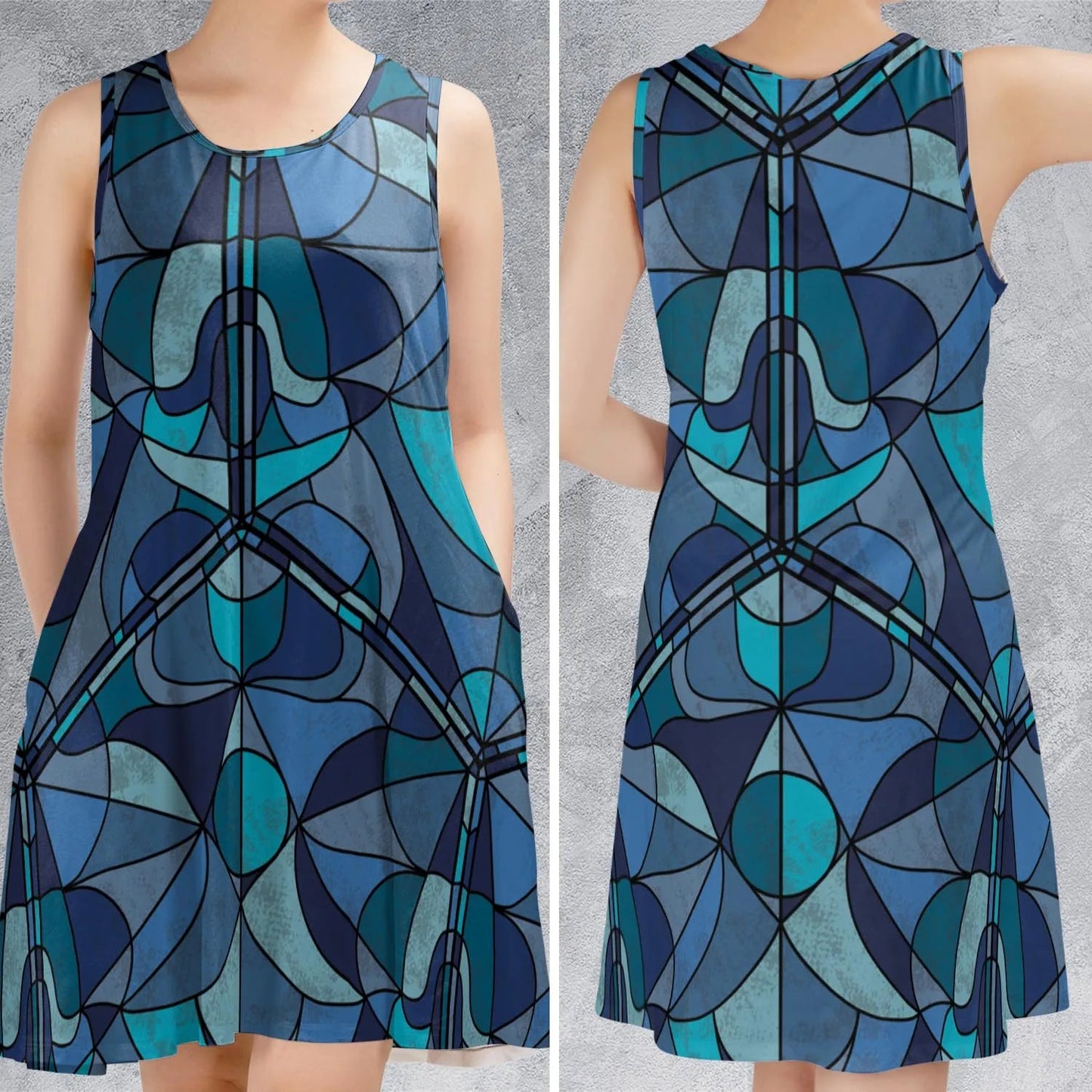 Casual Sleeveless Dress - HUSR4FHX
