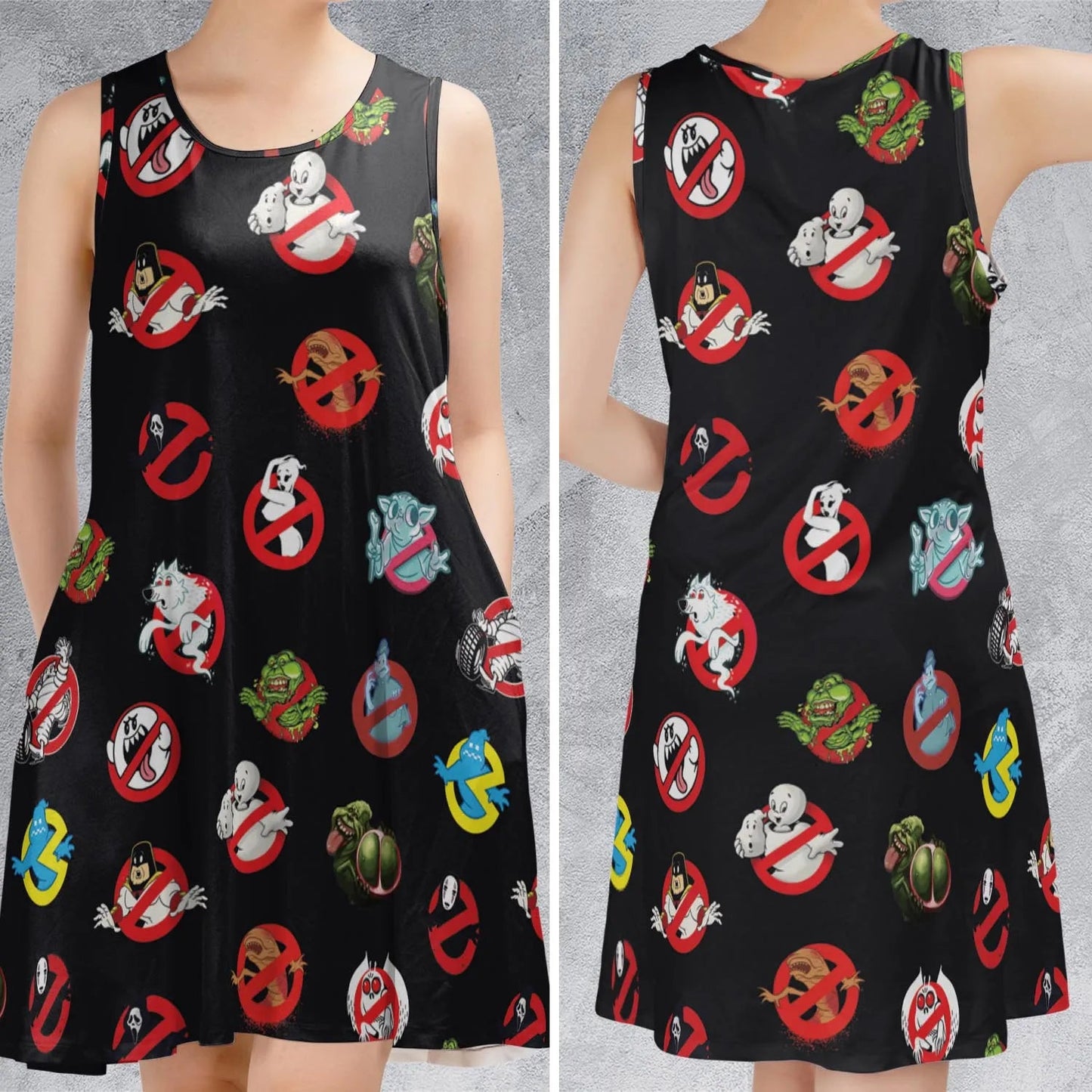 Casual Sleeveless Dress - V4D3UV21