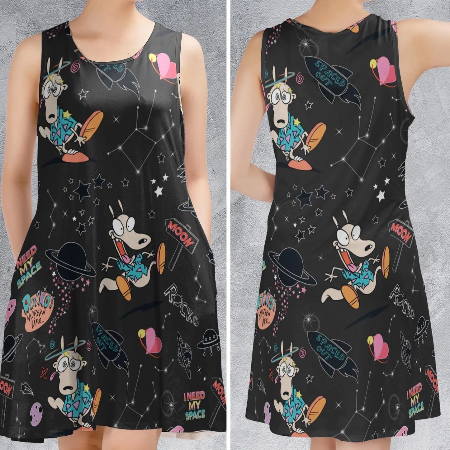 Casual Sleeveless Dress - ERRD1VX9